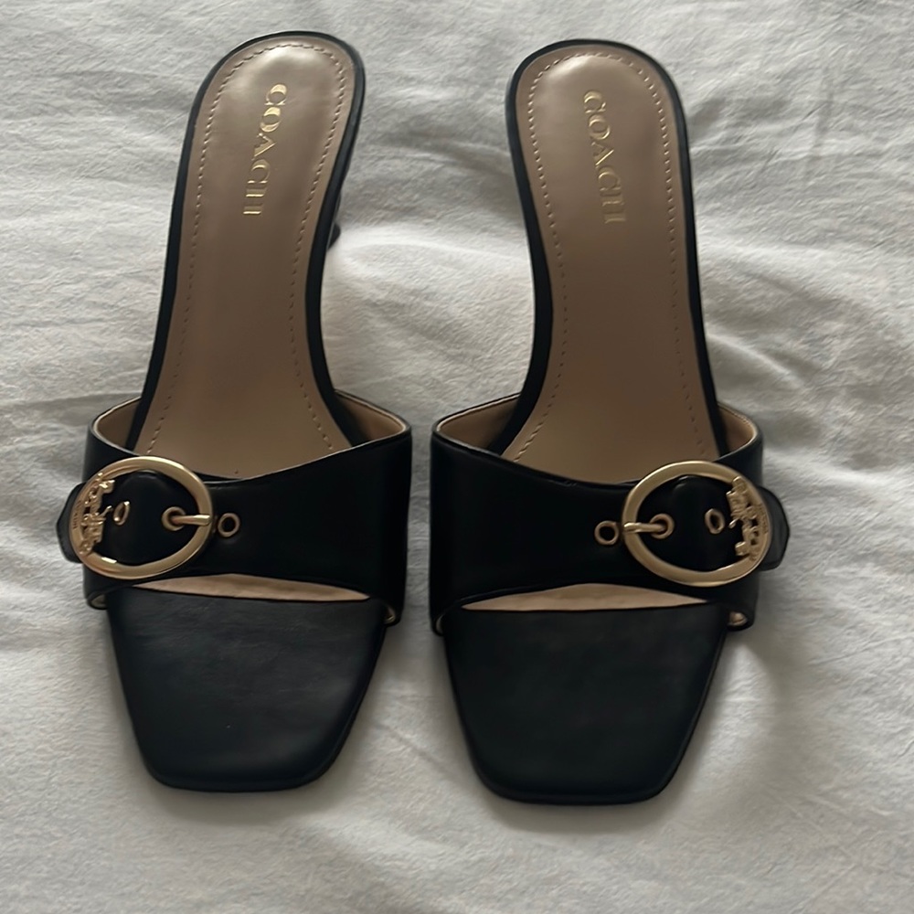 COACH HEELED MULES